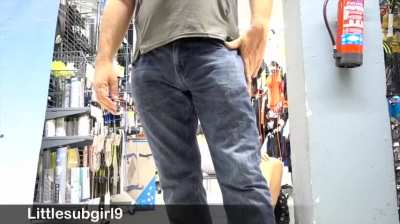 Dared by my friend to flash my pussy and tits in busy store ;)