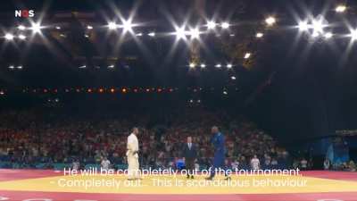 Freakout by a sore loser at the Judo Olympics (GEO-FRA Quarter finals)