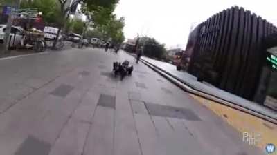 Extreme Downhill skating!