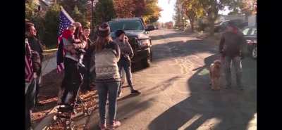 Neighbor confronts protestors in front of Utah state epidemiologist’s own house