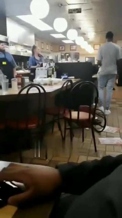 My man just wanted a waffle…