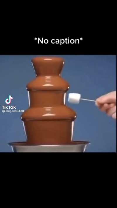 Chocolate fountain.