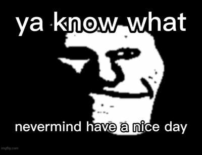 The trollge is black