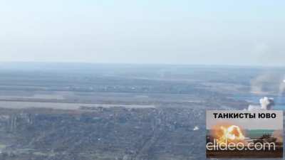 RU pov: Footage of russian aircraft performing direct strikes on UA positions