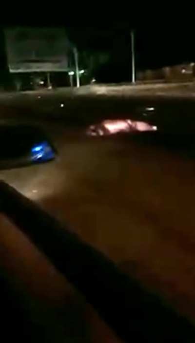 Man crying over his dead brother gets absolutely destroyed by vehicle