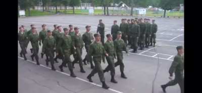 Russian soldiers singing
