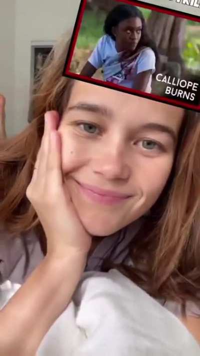 Sarah Catherine using the IG Filter: " Which FK charater are you?" on her IG Stories
