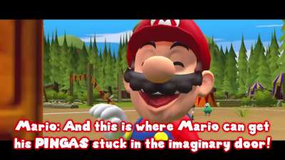 "And This Is Where Mario Can Get His PINGAS Stuck In The Imaginary Door!" - SMG4 Mario, 2023