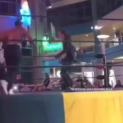 Apparently Michael Jackson isn't dead he's a wrestler in Brazil