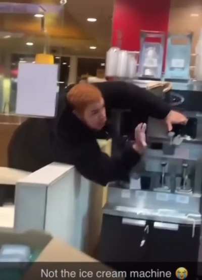 The fact that their "ice cream machine was down" did not please the old friend.