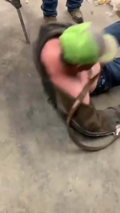 Man gets hot branded