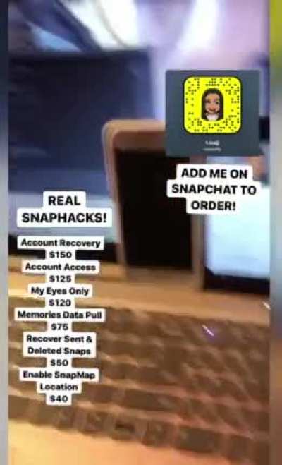 Anyone need an ACTUAL hacker with REAL proof to show for? Stuff like Account Access, Account Recovery, My Eyes Only Hacks &amp;amp; More Available. Add @naequality on Snapchat &amp;amp; Hit the telegram group link in the comments!