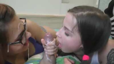 Thick Cumshot From Double Tongue Action