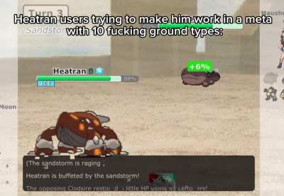 Heatran is suffering