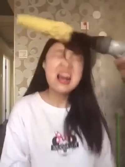 Eating corn on a cob like a moron