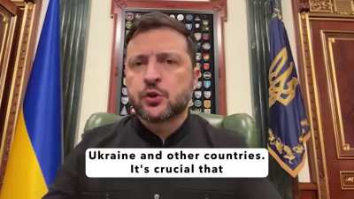ZELENSKY ON PROTESTS IN IRAN: What&rsquo;s happening in Iran right now&mdash;these massive protests, essentially an uprising&mdash;is a clear sign that Russia&rsquo;s position will weaken. Every decent person on Earth hopes the Iranian people finally succeed in overthrowing the 