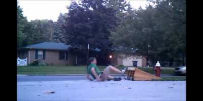 Jumping off a ramp