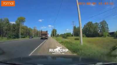 At least he was wearing a helmet