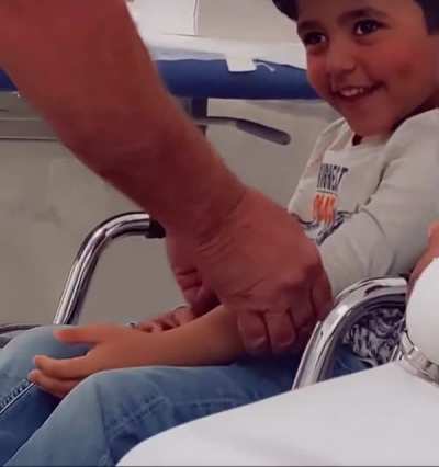 Kid Gets His First Prosthetic Arm