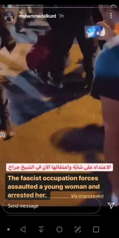 Israelis brutally assault and arrest a young protesting woman