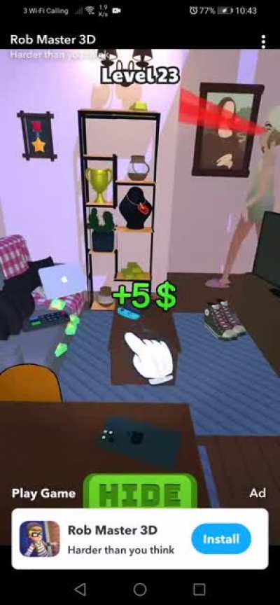 I&rsquo;d scream too if there was a robber in my house.