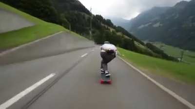 skating at 70 mph in Switzerland