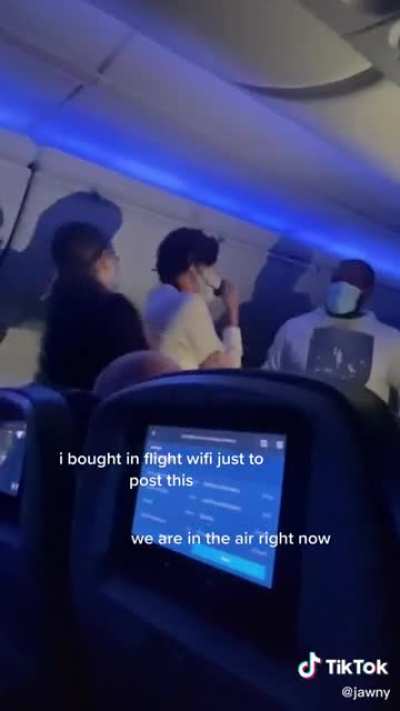 "The pandemic started..." is never a good start on an airplane