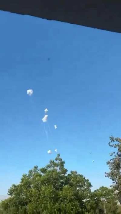 Iron Dome successfully intercepted Hezbollah missile barrage today