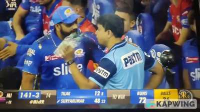 MI captain Rohit Sharma conversation with Umpire leaked.