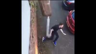WCGW climbing a wall without a ladder