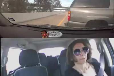 To cut in front of this lady 