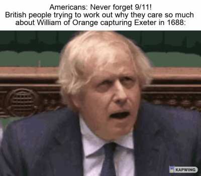 Generous of the Americans to remember the Glorious Revolution