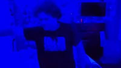 My brother attacked me while I was filming him dancing (marked NSFW for flashing lights)