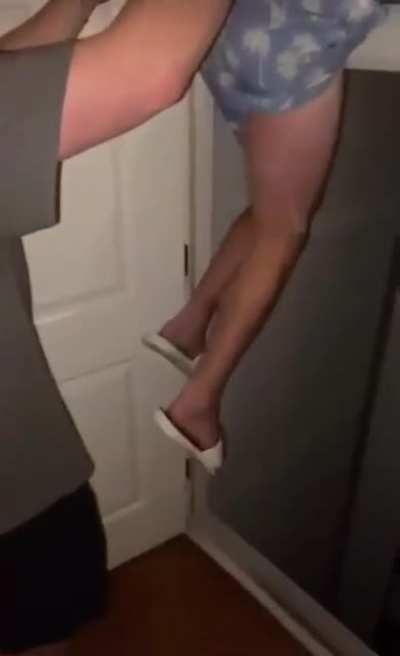 Trying to not get cut in half by an elevator.