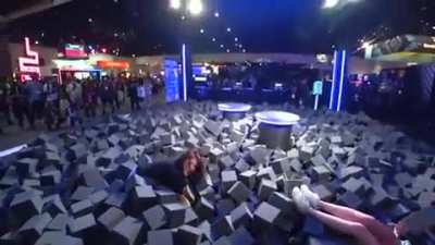 WCGW Jumping into the foam pit