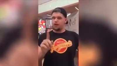 Poor guy had to deal with adult man who didn&rsquo;t like his slushy and wouldn&rsquo;t leave.