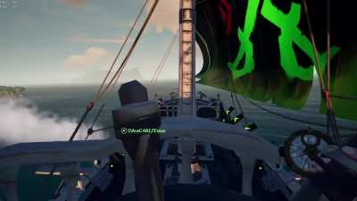 Nothing to see here. Just a skeleton ship using an island as a ramp.