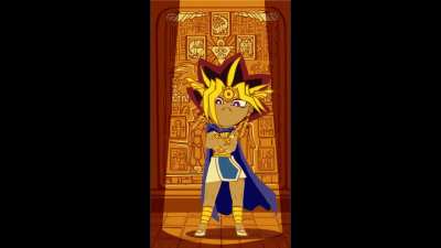 Yami Yugi doing the Ankha dance