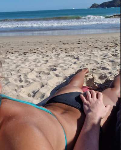 Me and my hubby enjoying the beach before me going to a new sexual adventure