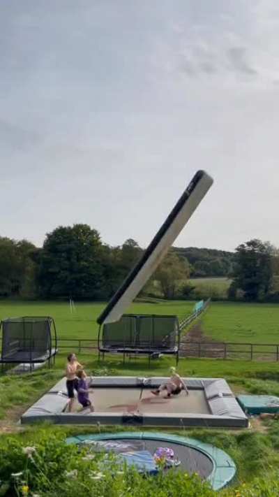 Trampolining with some buddies