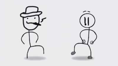 Corrupted distraction dance (Henry stickman Meme)