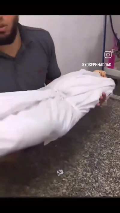 Something that the media won't show you. You see that doll? See that they're filming how they're taking it to the hospital? You'll later see it on the news channels with the title "Israel kills palestinian kids"