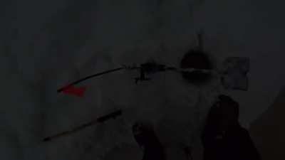 Ice fishing at night For Pike