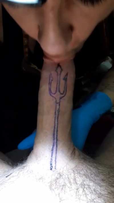 Dick tattoo from professional 