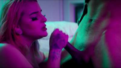 Taking a facial infront of her husband