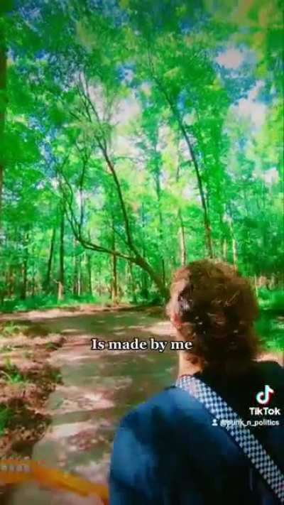 My friend showed me this brick road through the woods