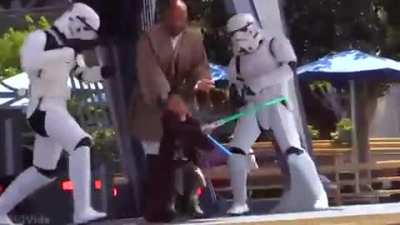 Starwars kid goes full sith lord