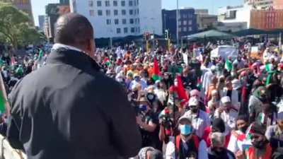 Nelson Mandela's grandson rallies South Africans in solidarity with Palestinians: "Down with apartheid Israel!"
