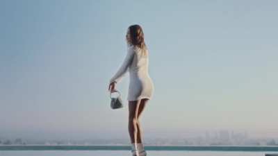 Jimmy Choo white dress ad
