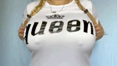 Huge titty squeeze
